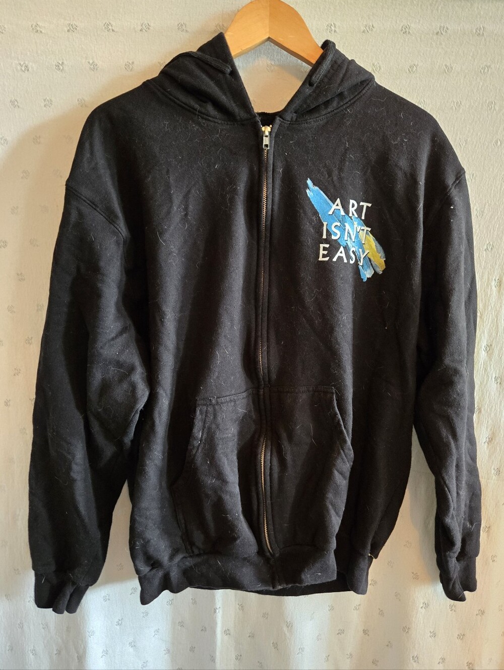 "Art Isn't Easy" Sunday in the Park with George Zip-Up Hoodie Broadway Size M